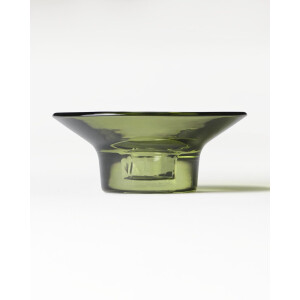 HEMA HEMA Kandelaar ⌀11x5cm Zwier Glas Groen (groen)