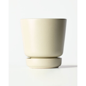 HEMA HEMA Bloempot ⌀11x12cm Keramiek Wit (wit)