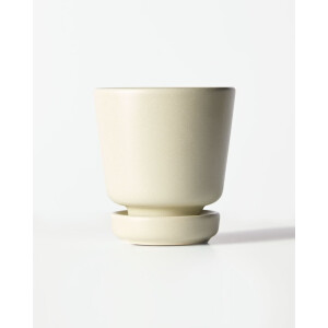 HEMA HEMA Bloempot ⌀8x8cm Keramiek Wit (wit)