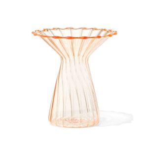 HEMA HEMA Vaas Voor Geurstokjes ⌀10x12cm Glas Met Kraag Geel (geel)
