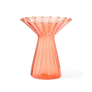 HEMA HEMA Vaas Voor Geurstokjes ⌀10x12cm Glas Met Kraag Oranje (oranje)