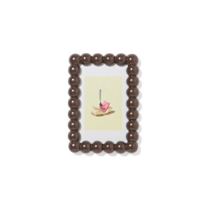 HEMA HEMA Fotolijst 10x15cm Hout Bolletjes (donkerbruin)