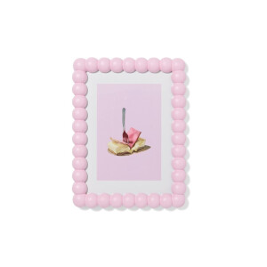 HEMA HEMA Fotolijst 15x20cm Hout Bolletjes (roze)
