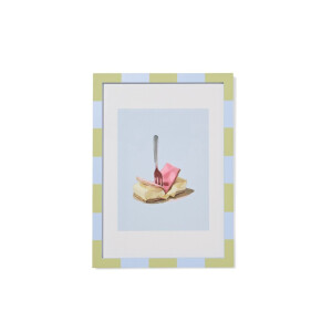 HEMA HEMA Fotolijst 21x29.7cm Hout Strepen (blauw)