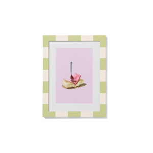 HEMA HEMA Fotolijst 15x20cm Hout Strepen (groen)