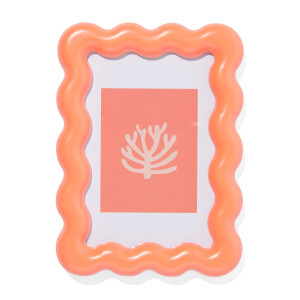 HEMA HEMA Fotolijst 10x15cm Koraal Hout Golven (koraalroze)