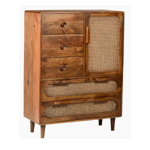 Brix Opbergkast 'Anna' Mangohout met webbing, 116 x 87cm