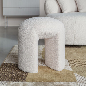 ZILT Kruk 'Cheron' Teddy, kleur Wit