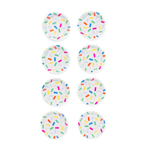 HEMA HEMA Gebaksbordje Confetti 8 Stuks