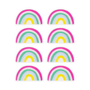 HEMA HEMA Gebaksbordje Regenboog 8 Stuks