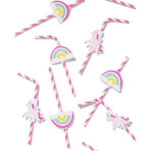 HEMA HEMA Papieren Rietjes Regenboog - 10 Stuks