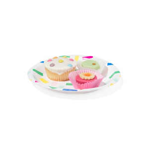 HEMA HEMA Bord ⌀22.5cm Papier Confetti - 8 Stuks (multicolor)