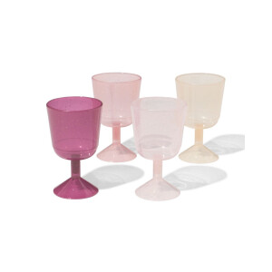 HEMA HEMA Herbruikbare Wijnglazen Glitter - 4 Stuks