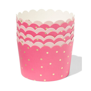 HEMA HEMA Bakjes ⌀9.3x6cm Papier Prinses - 8 Stuks (roze)