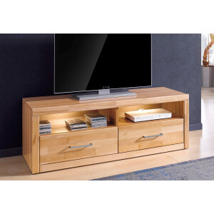 Home affaire Tv-meubel Logo,130cm breit,42 cm tief, Fronten Massivholz, Kabeldurchführung Breedte 130 cm