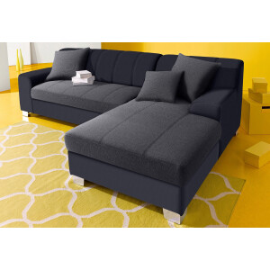 INOSIGN Hoekbank Turah incl. sierkussens, modern doorgestikt, ook in leer naar keuze met slaapfunctie, bedbank, bxdxh: 239x152x75 cm, l-model