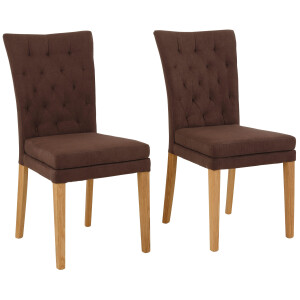 Home affaire Eetkamerstoel Colorado BESTSELLER Polsterstoel Poten in eiken of noten. In set van 2, 4 of 6