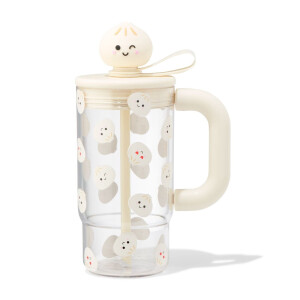 HEMA HEMA Drinkbeker 720ml Met Rietje Dumpling (beige)