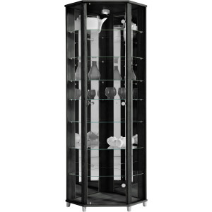 fif möbel Vitrinekast TRIO Hoekvitrine/Glasvitrine 1x Glazen deur, perfect voor verzamelaars, verzamelvitrine