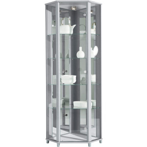 fif möbel Vitrinekast TRIO Hoekvitrine/Glasvitrine 1x Glazen deur, perfect voor verzamelaars, verzamelvitrine