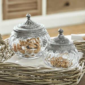 Glazen pot set van 2 Madelon