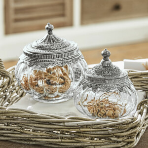Glazen pot set van 2 Madelon