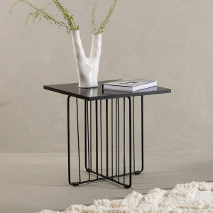 Nohr Salontafel 'Ashlynn' 40 x 40cm, kleur Zwart
