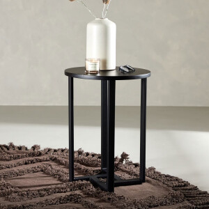 Nohr Ronde Salontafel 'Dallin' 40cm, kleur Zwart