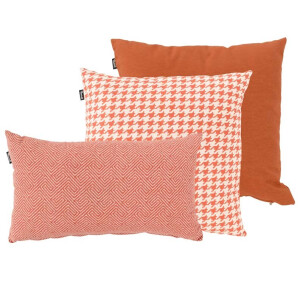 Sierkussenset Cuba cognac met Poule terra 50x50cm en Jesse terra 50x30cm