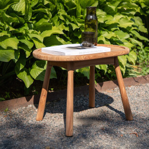 Nohr Ovale Bijzettafel 'Chemise' Teakhout, 60 x 40cm