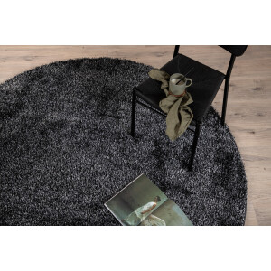 Nohr Rond Vloerkleed 'Der' 200cm, kleur Antraciet