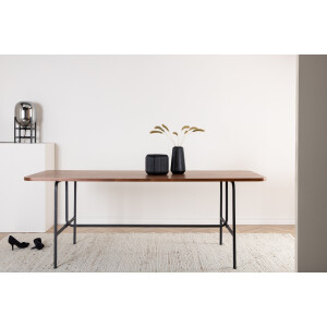 Nohr Eettafel 'Tramel' MDF, 200 x 90cm, kleur Walnoot