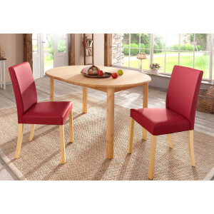 Home affaire Eetkamerstoel Nina gestoffeerde stoel landhuis, frame massief hout (set)