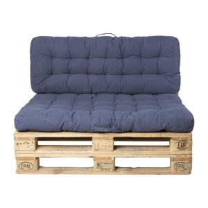 Palletkussens 120x80 cm - donkerblauw - set van 2