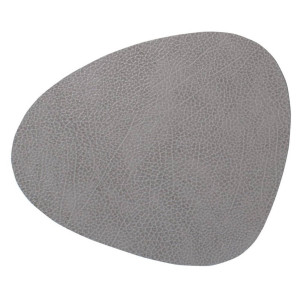 LIND DNA Placemat Hippo - Leer - Anthracite Grey - 44 x 37 cm