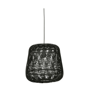 WOOOD Exclusive Moza Hanglamp - Bamboe - Zwart - 36x36x36