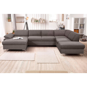DOMO collection Zithoek Santana U-vorm optioneel met bedfunctie, u-vorm