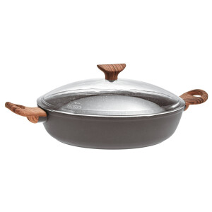 Sambonet Hapjespan Rock 'n' Rose - Zwart - ø 28 cm / 3.6 liter - standaard anti-aanbaklaag