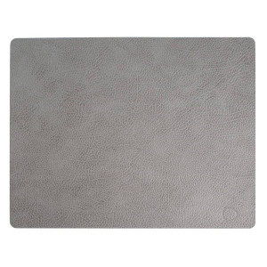 LIND DNA Placemat Hippo - Leer - Anthracite Grey - 45 x 35 cm