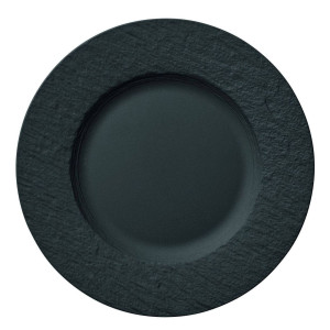 Villeroy & Boch Dinerbord Manufacture Rock Zwart (Ø27 cm)