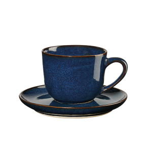 ASA Selection Espresso Kop en Schotel Saisons Midnight Blue 90 ml