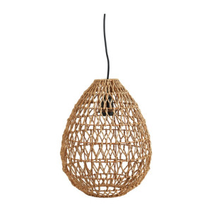 Hanglamp geweven geknoopt - naturel - Ø25x38 cm