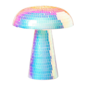 Lamp disco paddenstoel - roze - ø15x18 cm