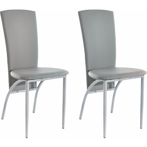 INOSIGN Eetkamerstoel Nico Bekleding in imitatieleer, metalen frame (set, 2 stuks)