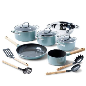 Greenpan Pannenset met Keukenhulpjes Mayflower - 5 delige set