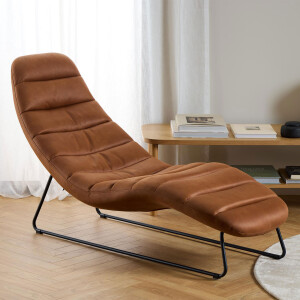 Bendt Lounge Fauteuil 'Tiago' Leder, kleur Bruin
