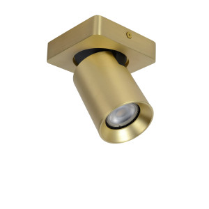 Lucide Lucide NIGEL - Plafondspot - LED Dim to warm - GU10 - 1x5W 2200K/3000K - Mat Goud / Messing