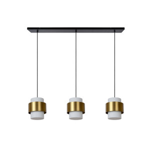Lucide FIRMIN - Hanglamp - 3xE27 - Mat Goud / Messing