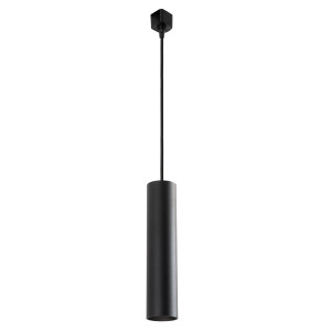 Lucide TRACK FLORIS Hanglamp - 1-fase Railsysteem / Railverlichting - 1xGU10 - Zwart (Uitbreiding)
