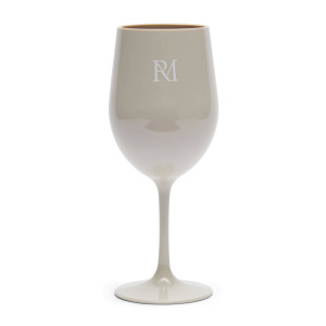 Riviera Maison RM Monogram wijnglas (wit)